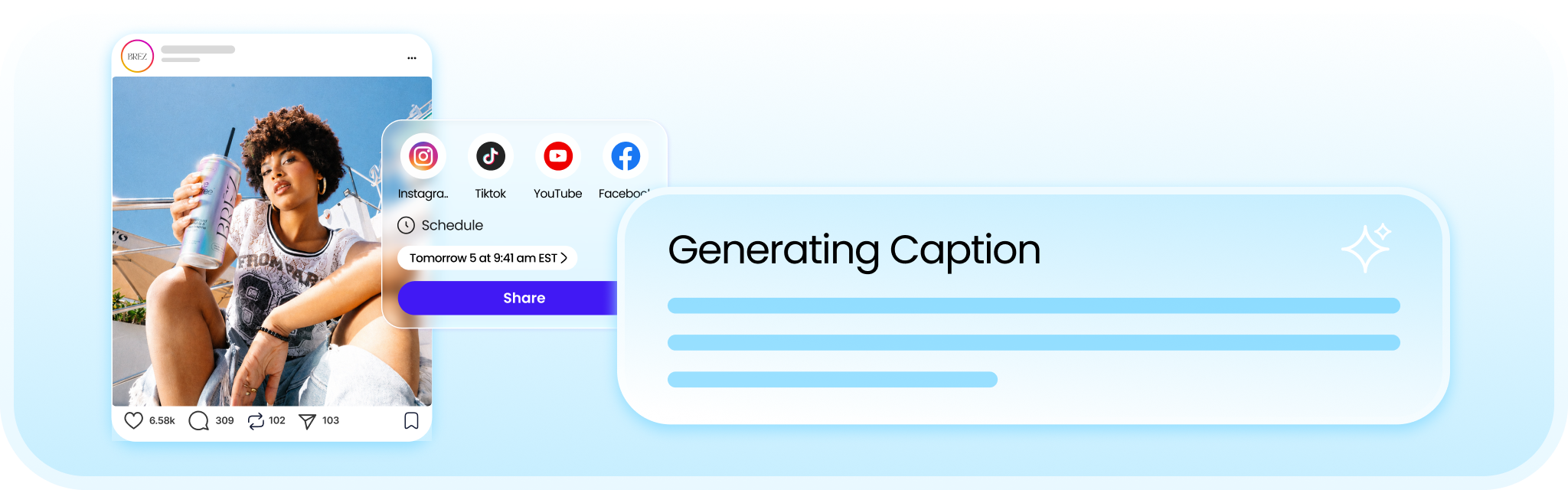 Social media captions generator